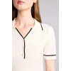 Defacto G9226AXER105 Ekru Ultra Yumuşak Regular Fıt Polo Yaka Kısa Kollu Tişört