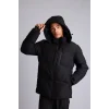 Defacto A3519AXBK81 Siyah Su İtici Rüzgar Geçirmez Slim Fit Kapüşonlu Fermuarlı Cepli Kışlık Mont