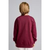 Defacto I3081A8BR115 Bordo Overshirt Fit Bisiklet Yaka Baskılı Sweatshirt Erkek Çocuk