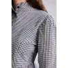 Defacto I5191AXBK81 Siyah Pötikare Desenli Peplum Fitted Hakim Yaka Uzun Kollu Gömlek