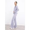 Defacto C9192AXPR522 Mor Esnek Kumaş Aırtech Flare Fit Yüksek Bel Beli Saran Sporcu Pantolon