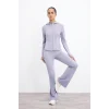 Defacto C9192AXPR522 Mor Esnek Kumaş Aırtech Flare Fit Yüksek Bel Beli Saran Sporcu Pantolon