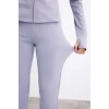 Defacto C9192AXPR522 Mor Esnek Kumaş Aırtech Flare Fit Yüksek Bel Beli Saran Sporcu Pantolon