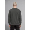 Defacto X8282AZKH398 Haki Boxy Fıt Bisiklet Yaka Baskılı Uzun Kollu Sweatshırt