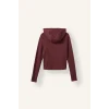 Defacto H5289AXBR93 Bordo Sıcak Tutan Slım Fıt Kapüşonlu İçi Yumuşak Tüylü Fermuarlı Uzun Kollu Sporcu Sweatshirt Hırka