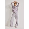Defacto I6280AXPR522 Mor Relaxed Fit Geniş Paça Standart Boy Modal Sporcu Eşofman Altı