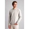 Defacto H5180AXGR210 Gri Regular Fıt Bisiklet Yaka Basic Sweatshırt