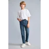 Defacto F0455A8NM41 Yeşil Straight Fit Klasik Düz Kesim Jean Pantolon Erkek Çocuk