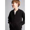 Defacto H2847A8BK81 Siyah Kapüşonlu Basic Fermuarlı Cepli Sweatshirt Hırka Erkek Çocuk