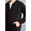 Defacto H2847A8BK81 Siyah Kapüşonlu Basic Fermuarlı Cepli Sweatshirt Hırka Erkek Çocuk