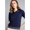 Defacto D9007AXNV131 Lacivert Kısa Kollu Fitilli Polo Yaka Basic Kazak