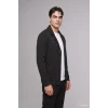 Defacto H8974AXBK81 Siyah Standart Fit Ceket Yaka Cepli Triko Basic Hırka