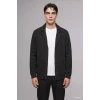 Defacto H8974AXBK81 Siyah Standart Fit Ceket Yaka Cepli Triko Basic Hırka