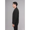 Defacto H8974AXBK81 Siyah Standart Fit Ceket Yaka Cepli Triko Basic Hırka