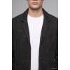 Defacto H8974AXBK81 Siyah Standart Fit Ceket Yaka Cepli Triko Basic Hırka