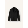 Defacto H8974AXBK81 Siyah Standart Fit Ceket Yaka Cepli Triko Basic Hırka