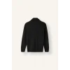 Defacto H8974AXBK81 Siyah Standart Fit Ceket Yaka Cepli Triko Basic Hırka