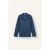 Defacto I2466AXNV164 Lacivert %100 Pamuk Regular Fit Mikro Desenli Uzun Kollu 2li Pijama Takımı