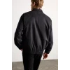 Defacto H1820AXBK27 Siyah Regular Fit Gömlek Yaka Fermuarlı Su Geçirmez Mont