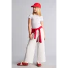 Defacto I3160A8GR421 Gri Fitilli Örme Wide Leg Kız Çocuk Pantolon