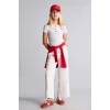 Defacto I3160A8GR421 Gri Fitilli Örme Wide Leg Kız Çocuk Pantolon