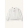 Defacto I3549A8ER105 Ekru Cinnamoroll Baskılı Relaxed Fit Bisiklet Yaka Sweatshirt Kız Çocuk