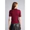 Defacto G9226AXBR506 Bordo Ultra Yumuşak Regular Fıt Polo Yaka Kısa Kollu Tişört