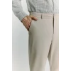 Defacto C7508AXBG766 Bej Taılored Fit Düz Paça Pantolon