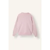 Defacto I6215AXPN38 Pembe Regular Fıt Kaçık Yaka Baskılı Kalın Sweatshirt Kumaşı Sweatshirt