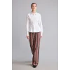 Defacto I4741AXWT36 Beyaz Fıtted Bengalin Peplum Uzun Kollu Gömlek