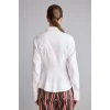 Defacto I4741AXWT36 Beyaz Fıtted Bengalin Peplum Uzun Kollu Gömlek