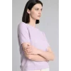 Defacto D6272AXPR143 Mor Regular Fıt Bisiklet Yaka Leylak Kazak