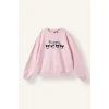 Defacto I5070A8PN47 Pembe Kuromi Relaxed Fit Bisiklet Yaka Baskılı Sweatshirt Kız Çocuk