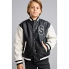 Defacto G9514A8BK27 Siyah Kolej Yaka Bomber Tafta Mont Erkek Çocuk