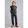 Defacto G9514A8BK27 Siyah Kolej Yaka Bomber Tafta Mont Erkek Çocuk