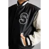 Defacto G9514A8BK27 Siyah Kolej Yaka Bomber Tafta Mont Erkek Çocuk