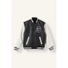 Defacto G9514A8BK27 Siyah Kolej Yaka Bomber Tafta Mont Erkek Çocuk