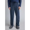 Defacto I2490AXNV135 Lacivert %100 Pamuk New Regular Fit Henley Yaka Cepli Uzun Kollu 2li Pijama Takımı