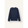 Defacto I2490AXNV135 Lacivert %100 Pamuk New Regular Fit Henley Yaka Cepli Uzun Kollu 2li Pijama Takımı