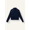 Defacto I8957AXNV238 Lacivert Standart Fit Dik Yaka Şerit Detaylı Fermuarlı Basic Sweatshirt Hırka