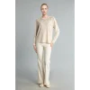 Defacto E9895AXBG322 Bej Regular Fit Bisiklet Yaka Desenli Uzun Kollu Tişört