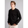Defacto E8339AXBK81 Siyah Pamuklu Regular Fit Basic Sweatshirt