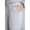 Defacto I3344AXGR93 Gri Straıght Fıt İşlemeli Beli Lastikli Geniş Paça Eşofman Altı