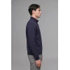 Defacto F2821AXNV246 Lacivert Regular Fıt Dik Yaka Yarım Fermuarlı Sweatshirt