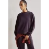 Defacto H4536AXPR467 Mor Ultra Yumuşak Oversize Bisiklet Yaka Dikiş Detaylı Modal Sporcu Basic Sweatshirt
