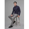 Defacto F2821AXNV246 Lacivert Regular Fıt Dik Yaka Yarım Fermuarlı Sweatshirt