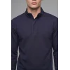 Defacto F2821AXNV246 Lacivert Regular Fıt Dik Yaka Yarım Fermuarlı Sweatshirt