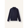 Defacto F2821AXNV246 Lacivert Regular Fıt Dik Yaka Yarım Fermuarlı Sweatshirt