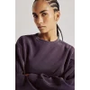 Defacto H4536AXPR467 Mor Ultra Yumuşak Oversize Bisiklet Yaka Dikiş Detaylı Modal Sporcu Basic Sweatshirt