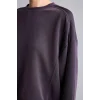 Defacto H4536AXPR467 Mor Ultra Yumuşak Oversize Bisiklet Yaka Dikiş Detaylı Modal Sporcu Basic Sweatshirt